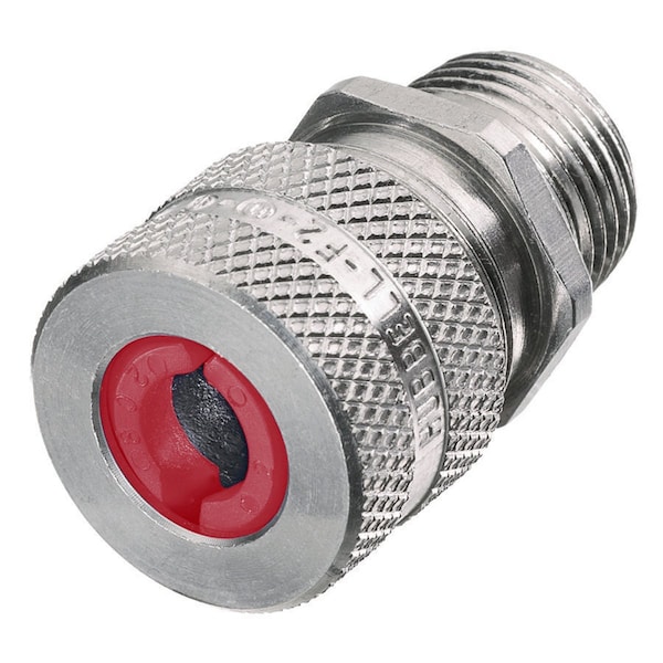 Hubbell Wiring Device-Kellems Kellems Wire Management, Cord Connectors, Straight Male, .19-.25", 1/4", Aluminum SHC1003 - main
